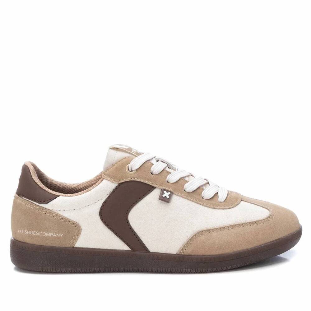 NEW XTI women's suede leather sneakers in brown